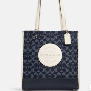NWT Dempsey Tote In Signature Jacquard With Patch